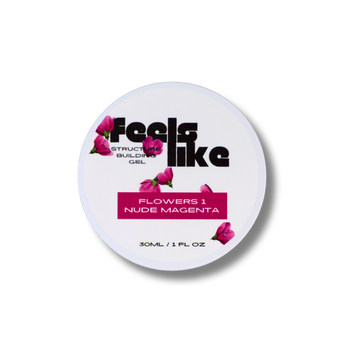 Feels Like Structure Builder Gel Flowers 1 “Nude Magenta”, 30ml ￼